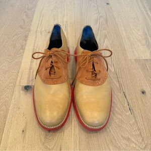 Cole Haan Lunargrand Saddle Oxfords in Sandstone/Adobe/Red